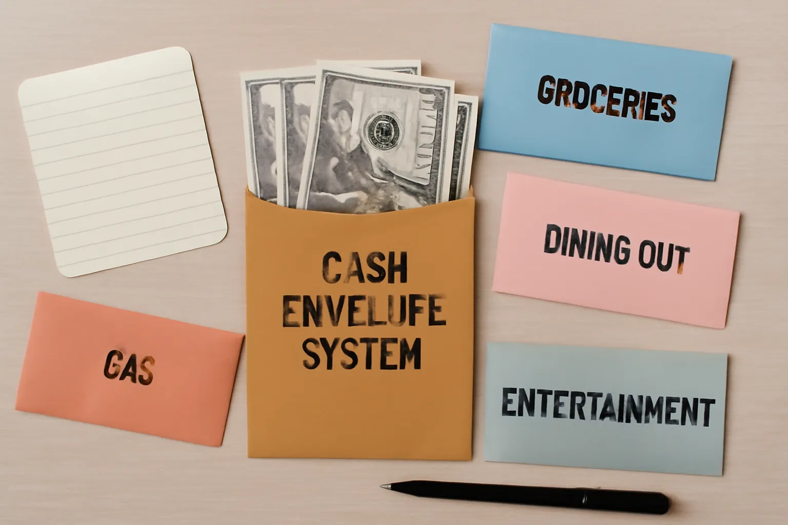 Cash envelope system