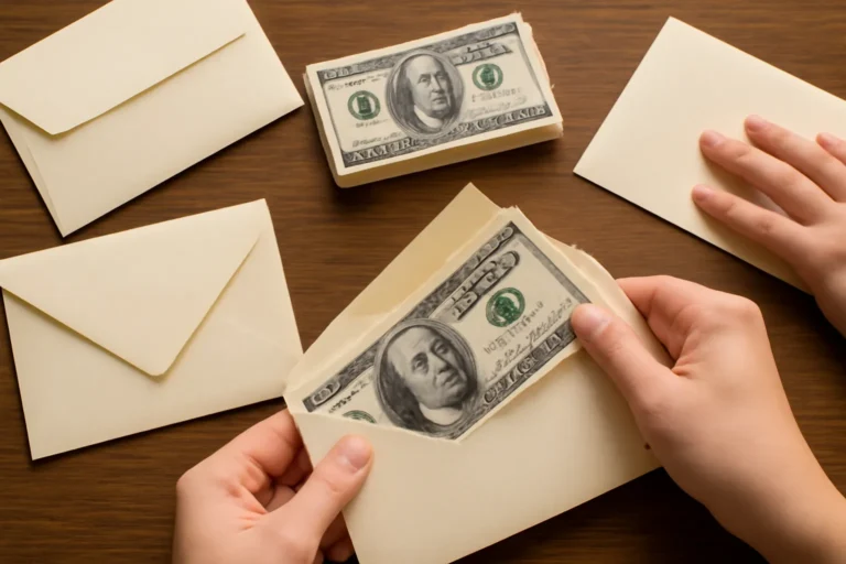 Envelope stuffing for cash